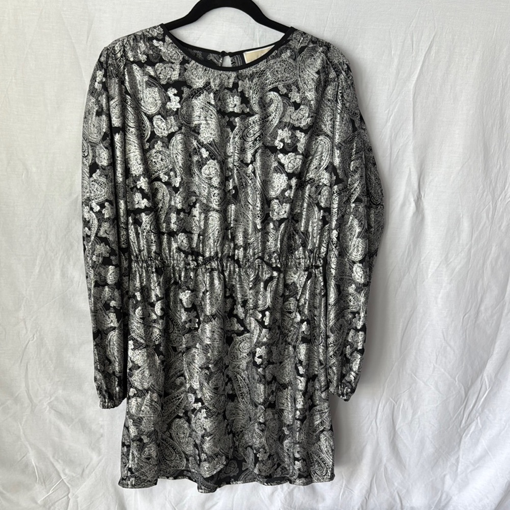 Michael Kors Foil Black Paisley FLNCE Dress